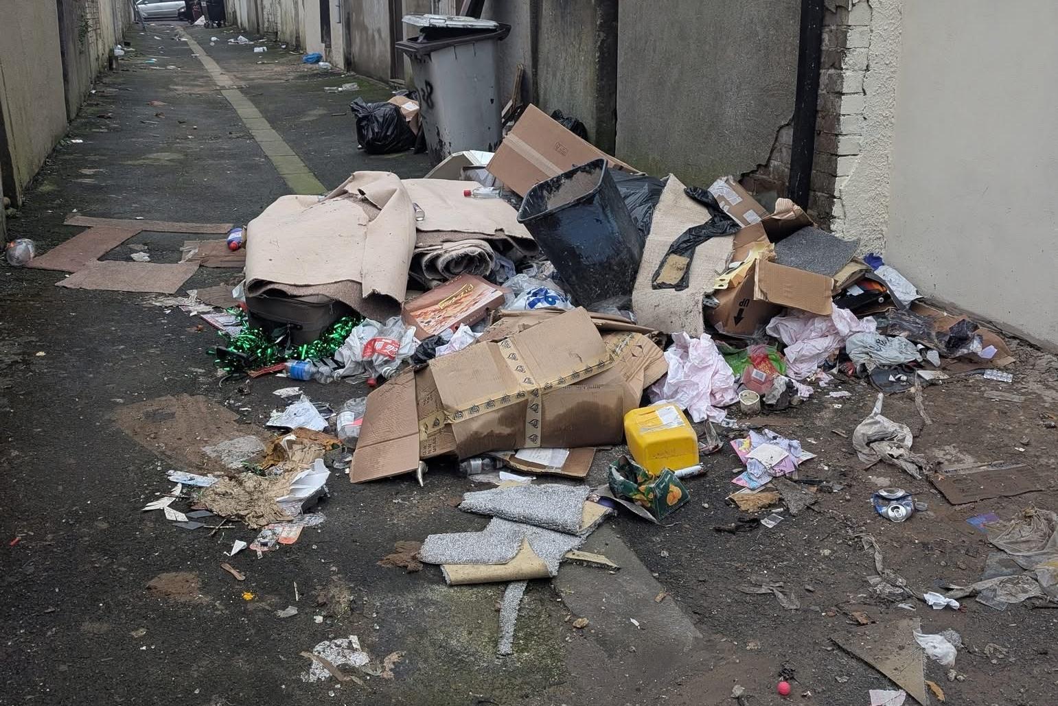  Pictures of fly-tipping in Stoneyholme area of Burnley