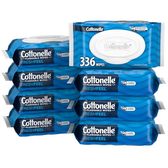  Cottonelle Fresh Feel Flushable Wet Wipes, Now 10% Off