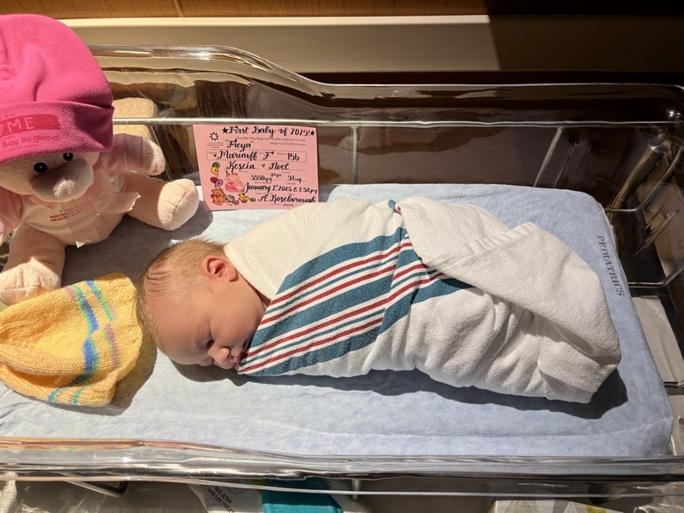 Thunder Bay’s first baby of 2025 a girl