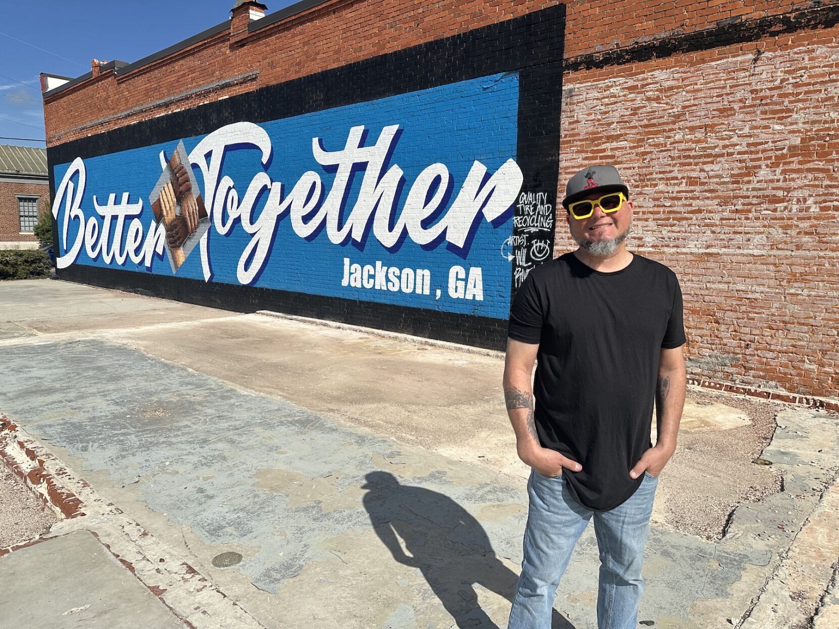  Artist Will Rivera paints newest mural in city of Jackson