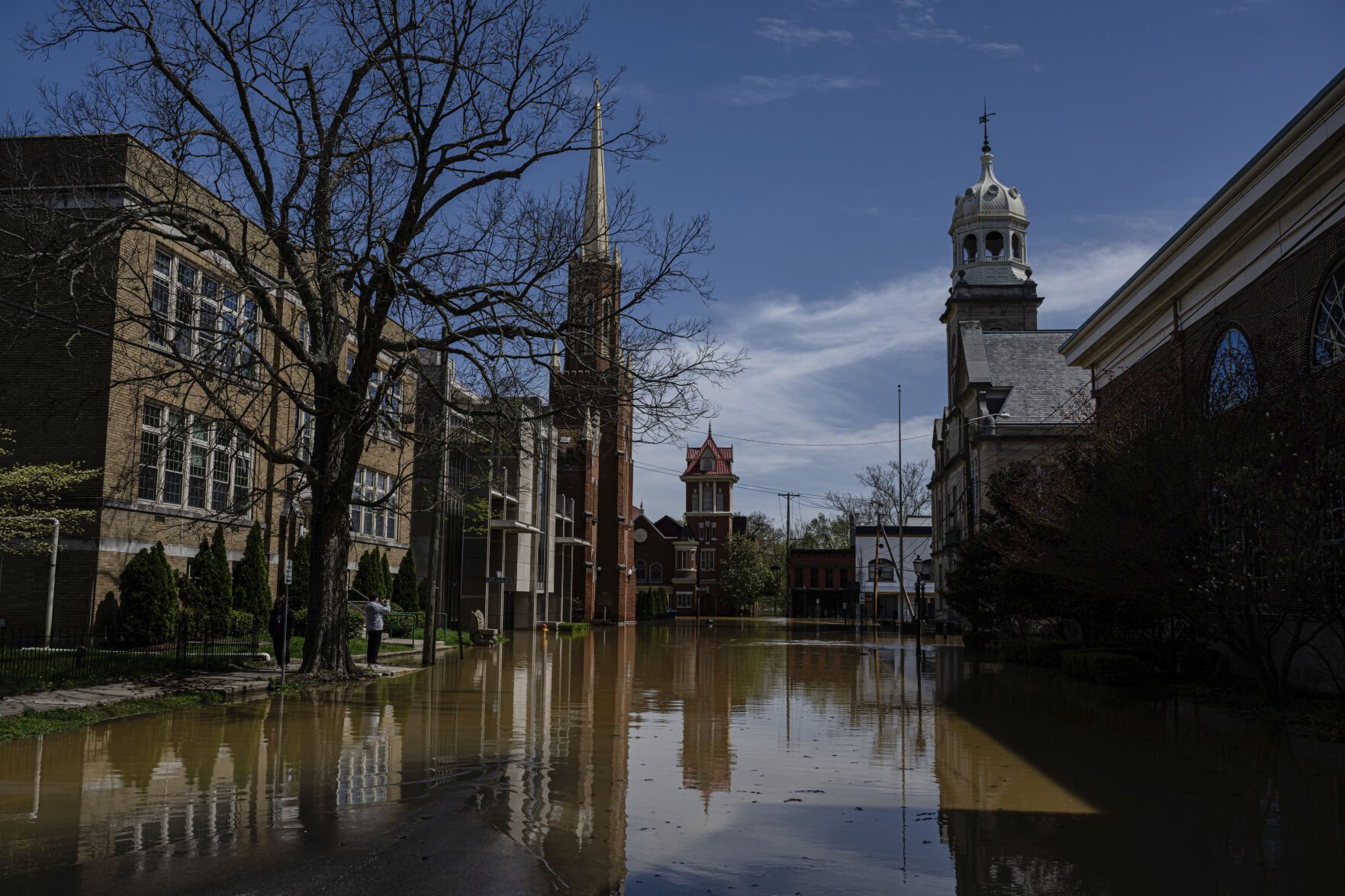 Swollen rivers are flooding towns in the US South after a prolonged deluge of rain