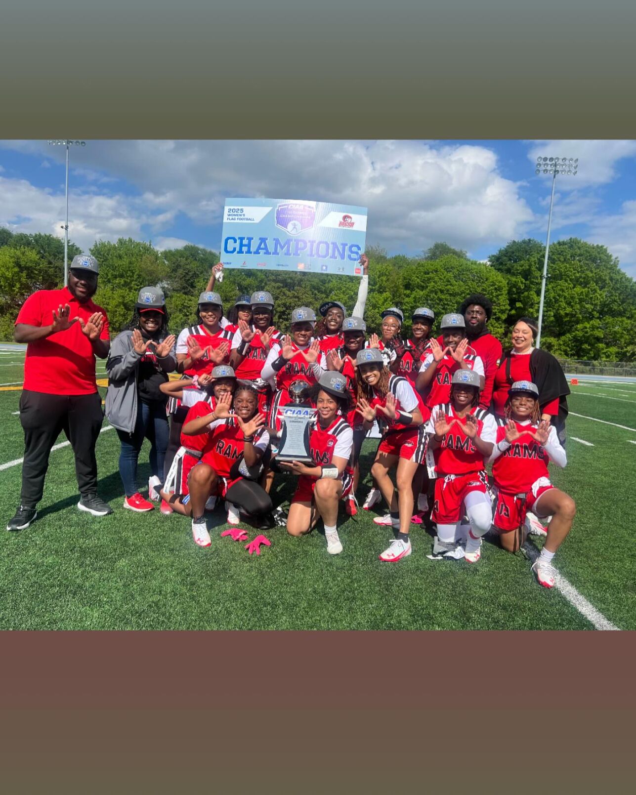  WSSU women’s flag football team wins CIAA championship