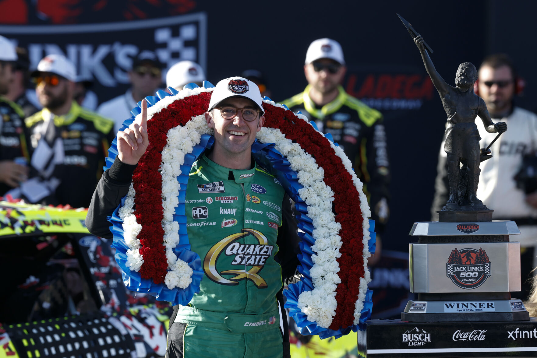 Cindric gives Team Penske its first win of NASCAR season with victory at unusually calm Talladega