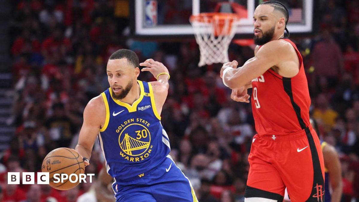 Curry leads Warriors to play-off win at Rockets