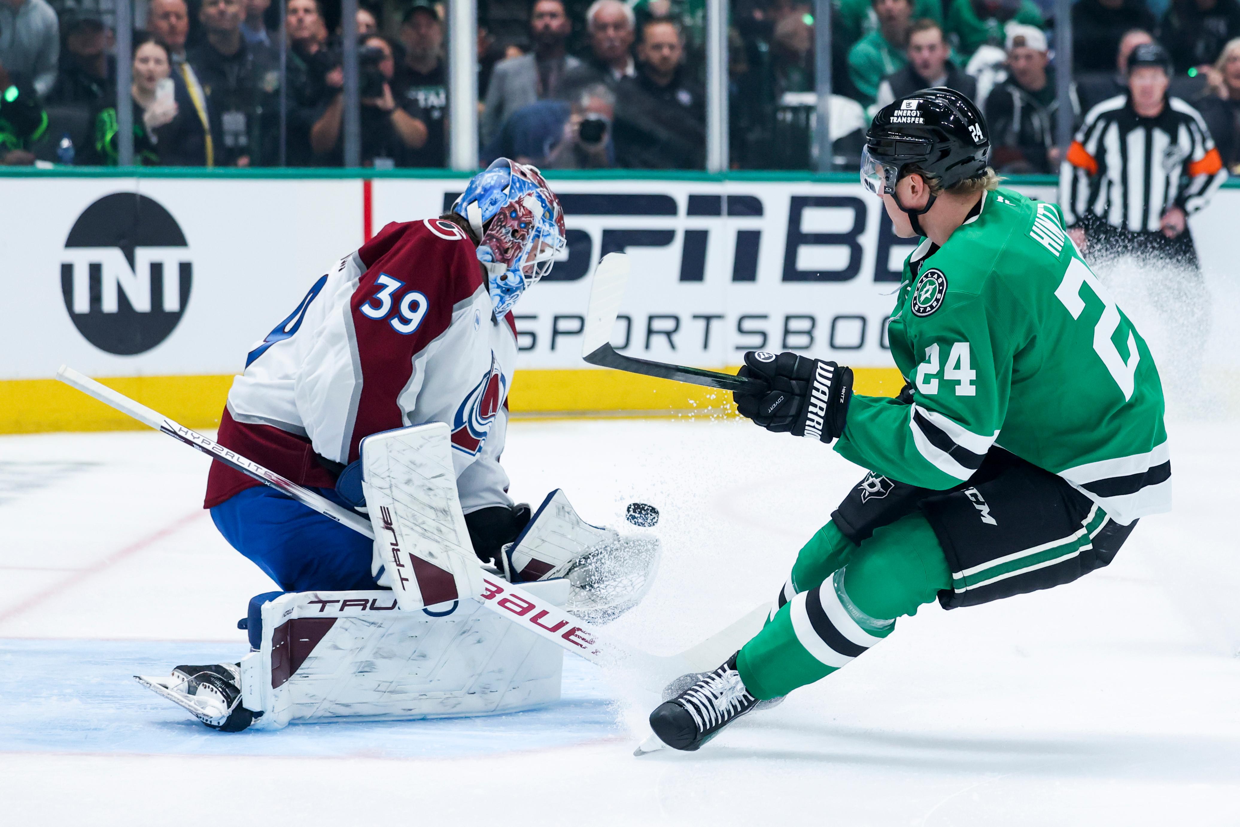 Former Albany Devils, Adirondack Thunder goalie Blackwood is new in net for playoff-experienced Avalanche and seeks a 2-0 series lead over Stars