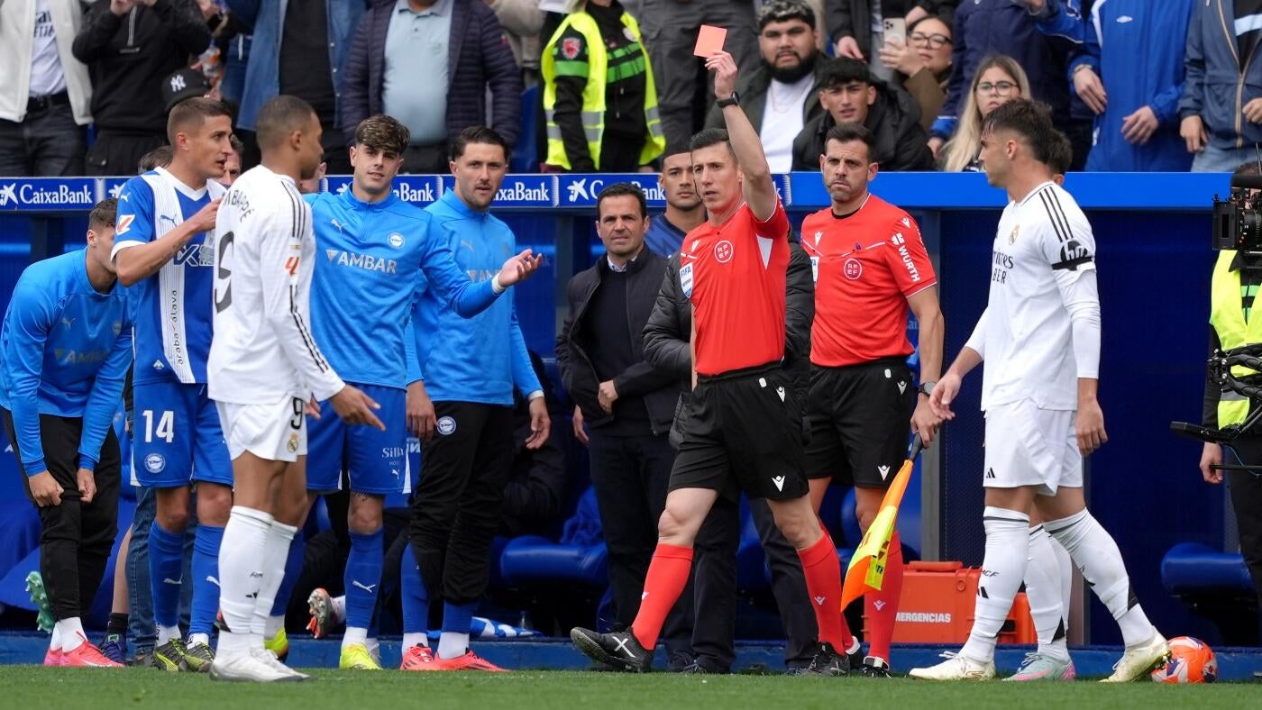 Kylian Mbappe shown red card after horror tackle for Real Madrid: Why he might miss El Clasico because of it