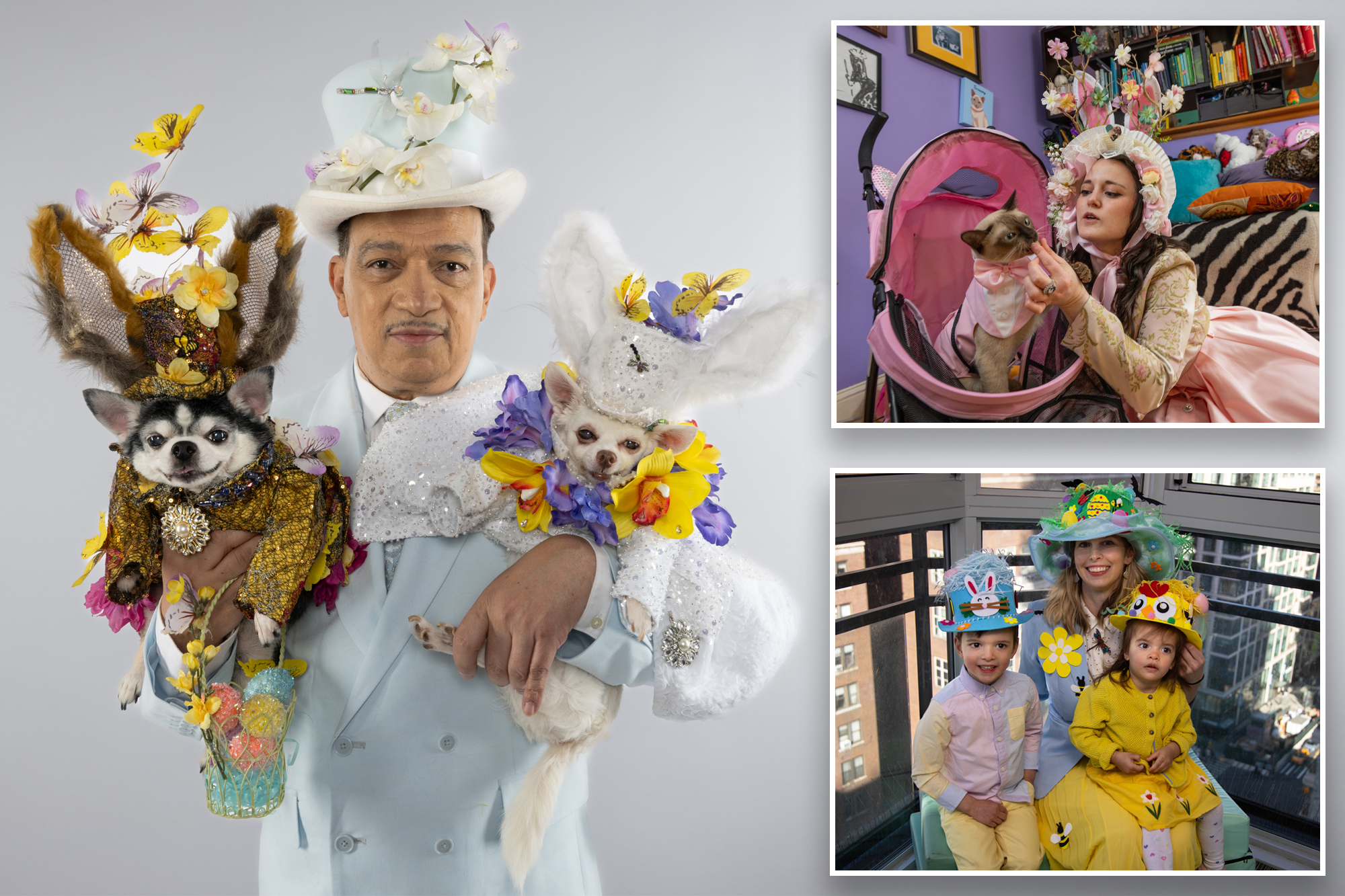 Eggs-tremely cute: NYC pets and families don festive outfits for Easter Parade and Bonnet Festival