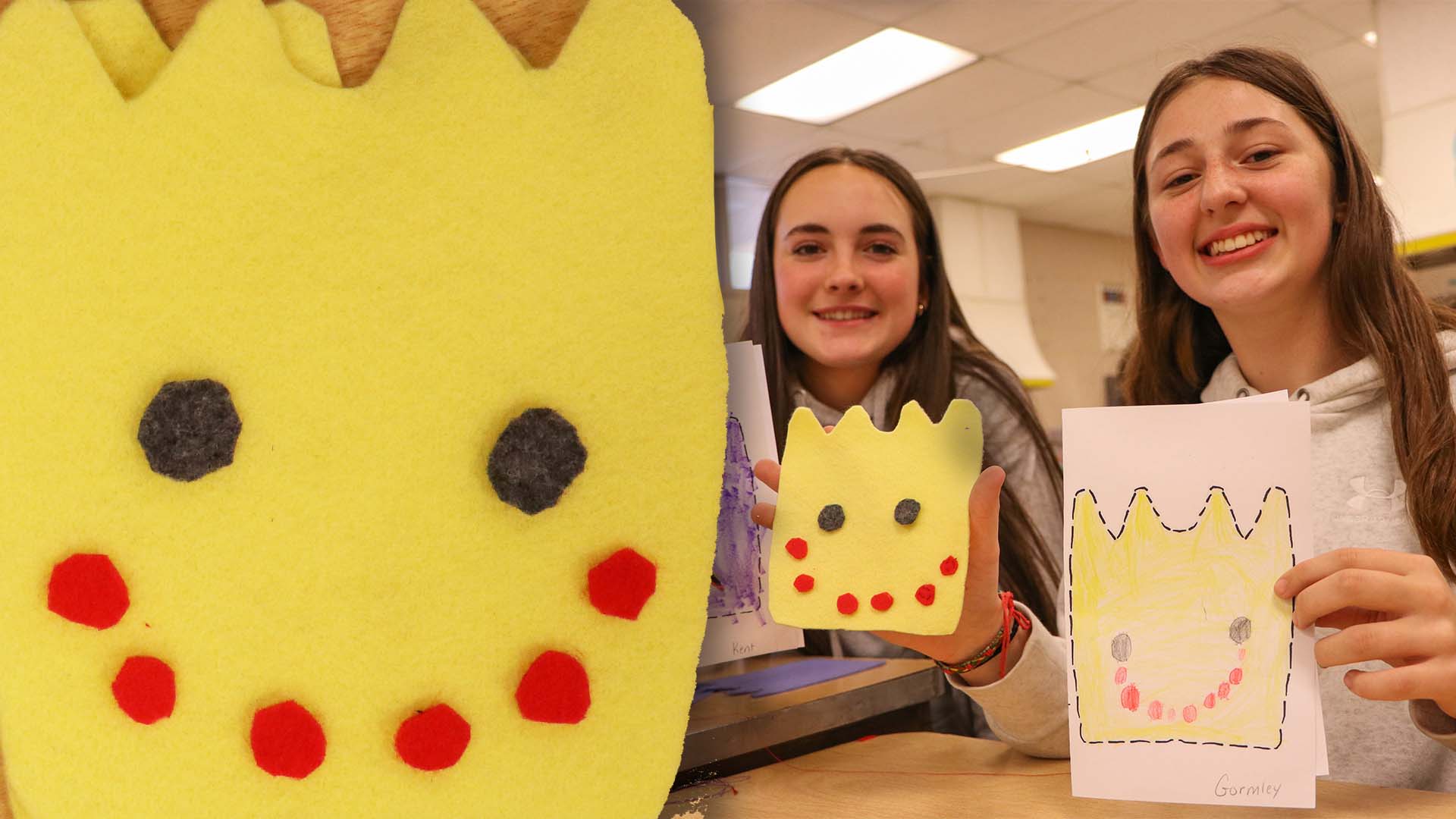  ‘Felt Monster Project’: 8th-graders bring kindergarteners’ drawings to life