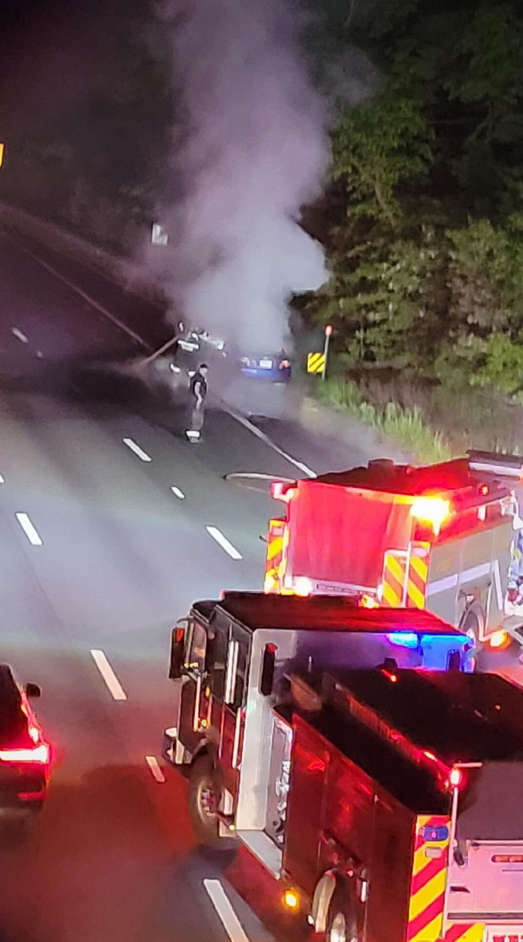 Vehicle bursts into flames in Methuen