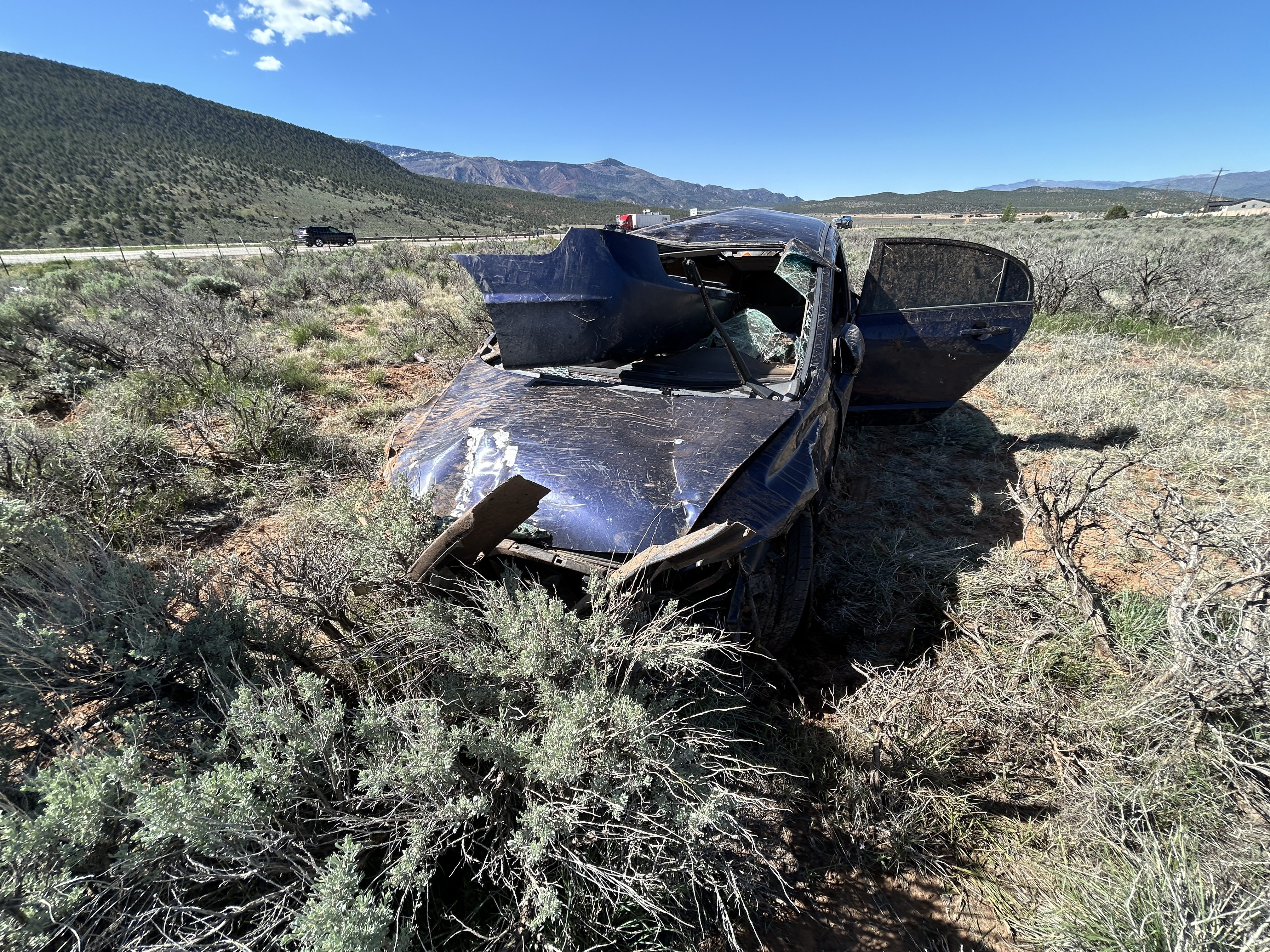 Two people injured in rollover crash near Cedar City
