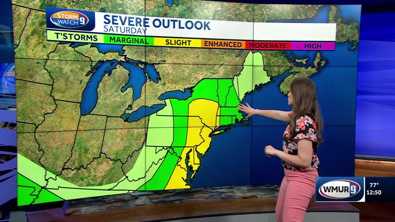 Assessing potential impacts from severe weather chance on Saturday in New Hampshire