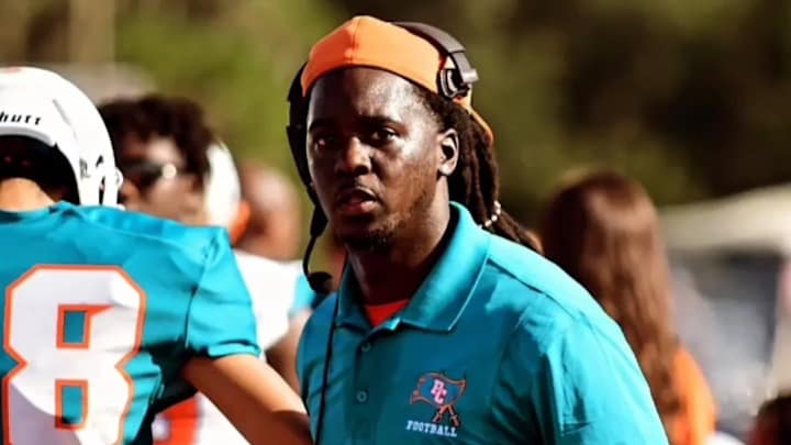 Terrence Hicks steps away as Plant City (Florida) head football coach