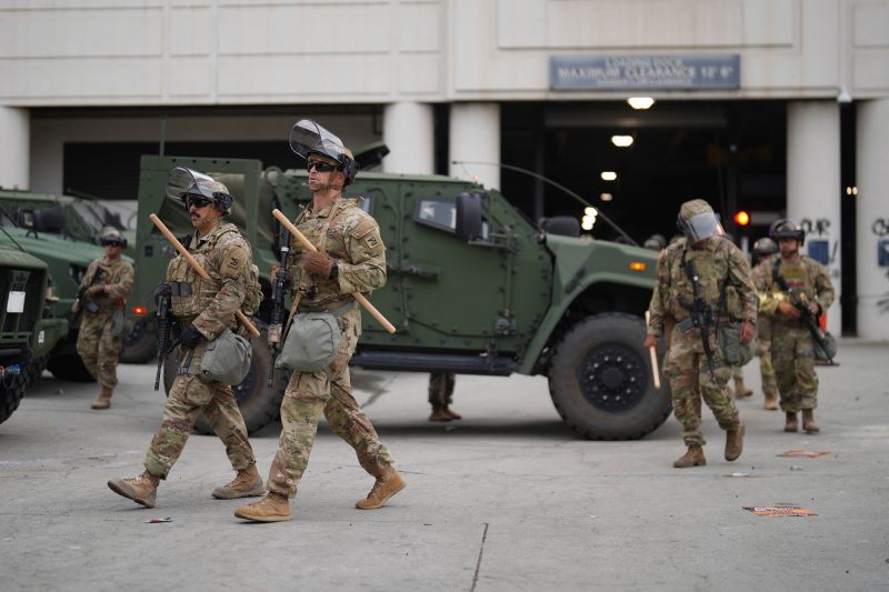  National Guard troops arrive in Los Angeles after days of immigration protests