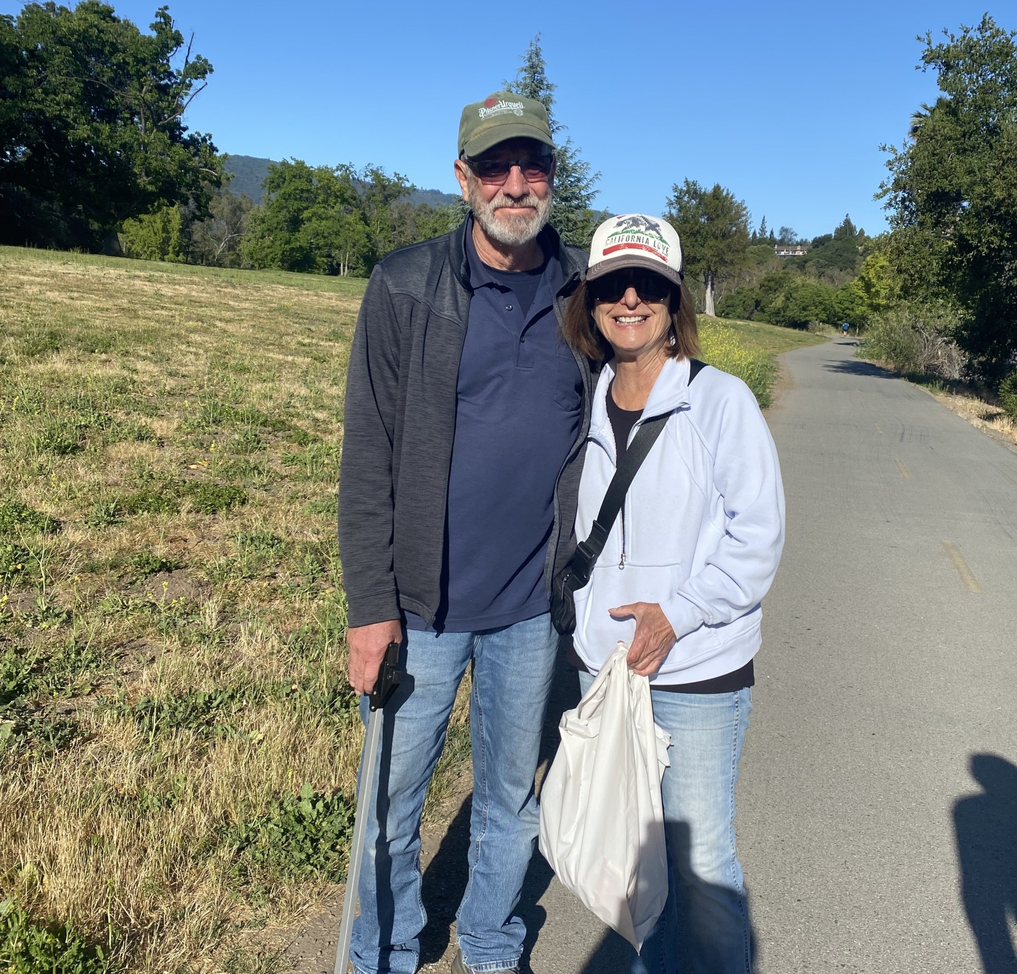  Husband and wife clean Los Gatos Creek Trail on daily walks