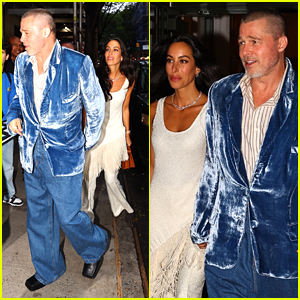  Brad Pitt Wears Flashy Jacket to NYC Dinner Date With Girlfriend Ines de Ramon