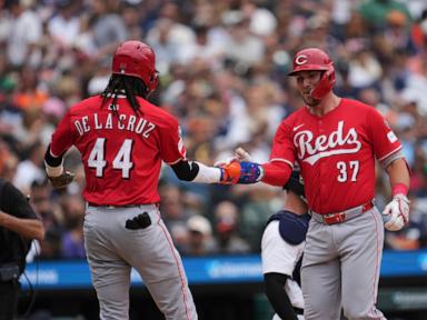  Stephenson hits a grand slam in 6-run fifth as Reds rout Tigers 11-1