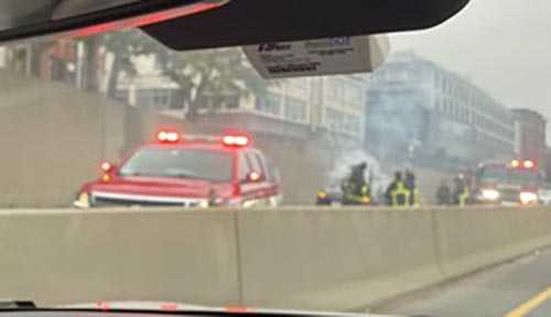 Electric vehicle fire shuts down part of Mass. Pike