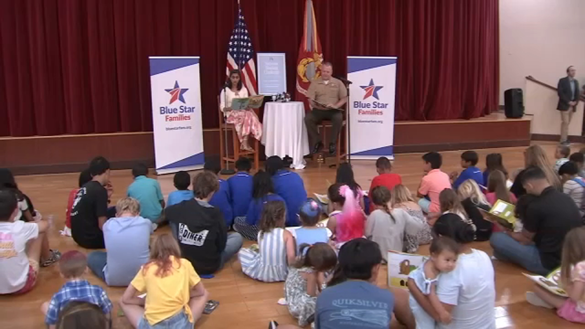  Second Lady Usha Vance reads to Blue Star Family children at Camp Pendleton