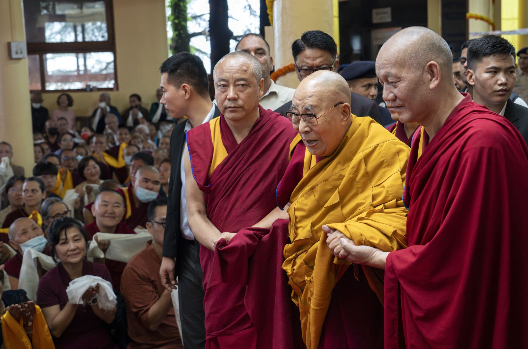 The Dalai Lama celebrates his 90th birthday with thousands of Tibetan Buddhists