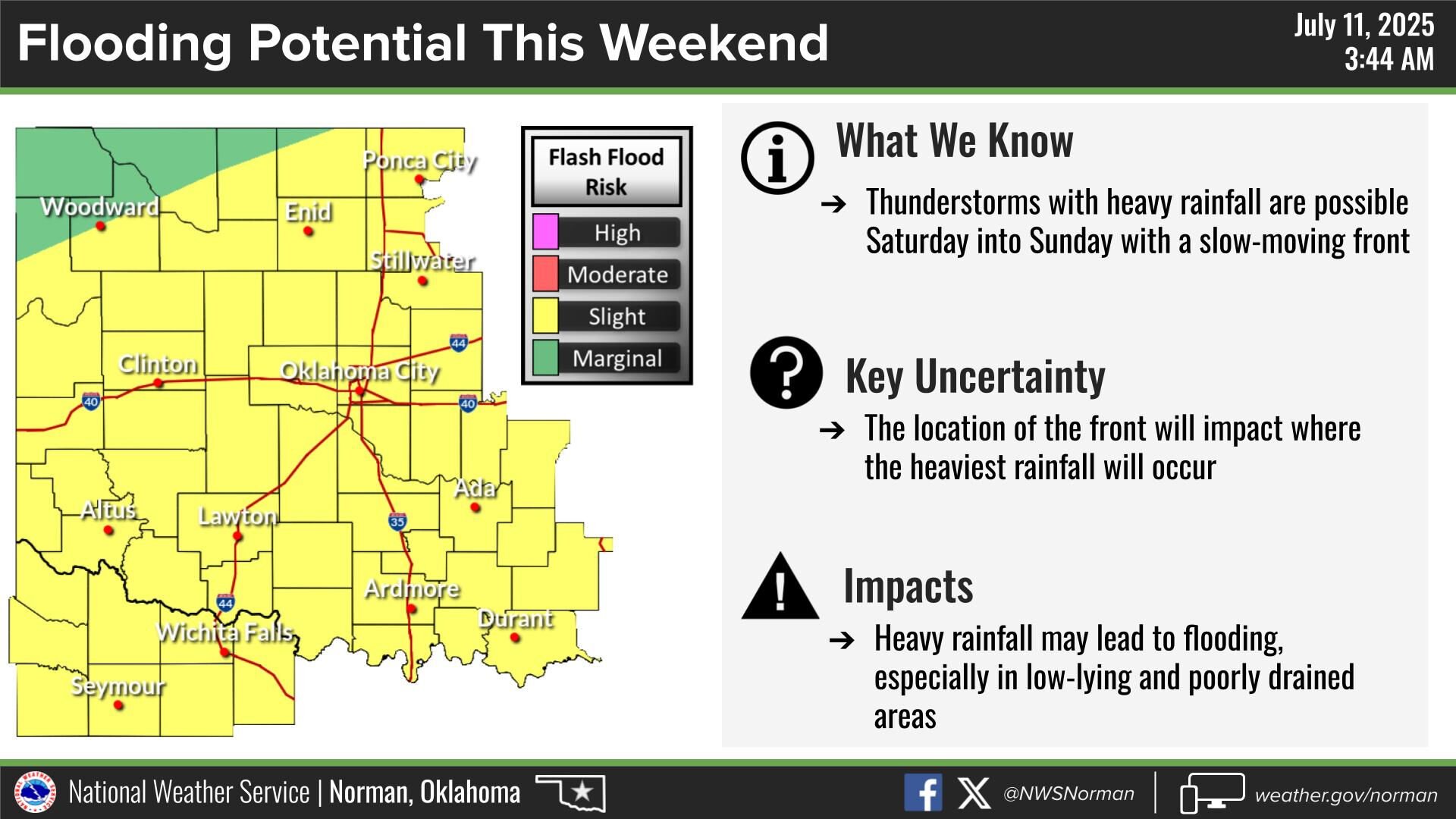 Rain returning with potential for flash floods