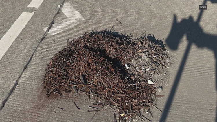 Man who threw thousands of nails onto Tacoma highway arrested