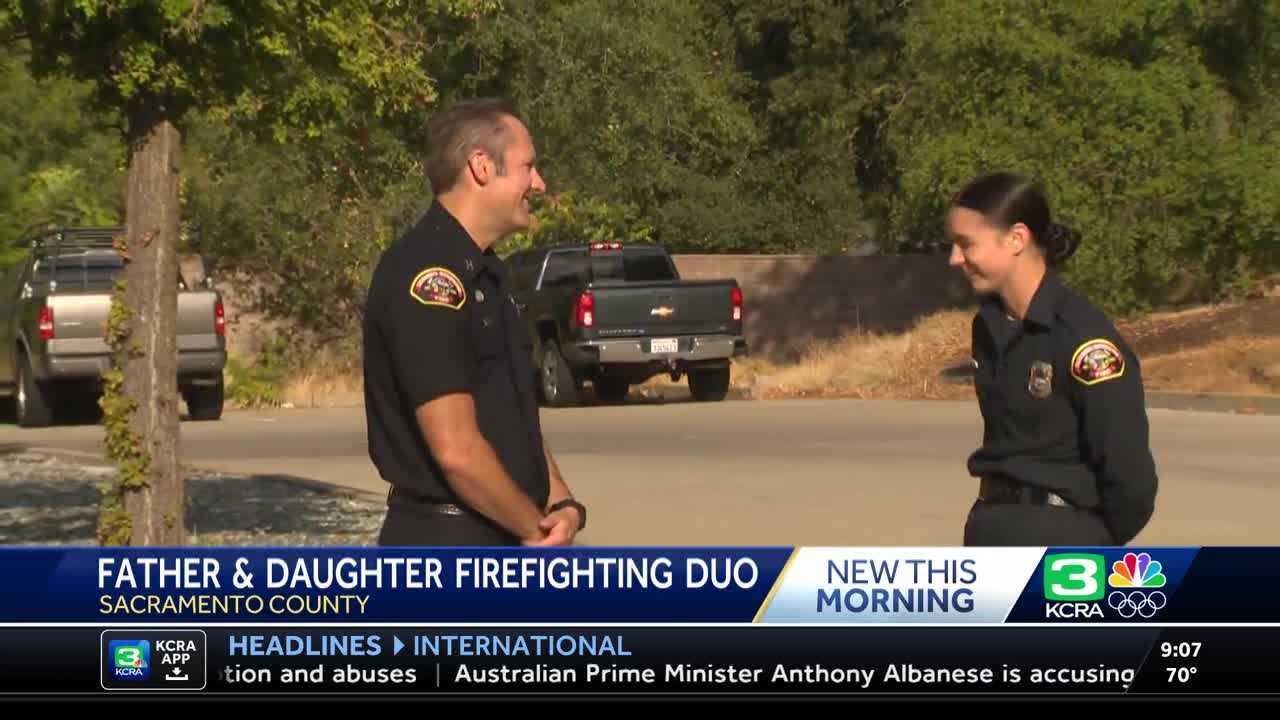 Rare father-daughter milestone celebrated on firefighter’s first day on job
