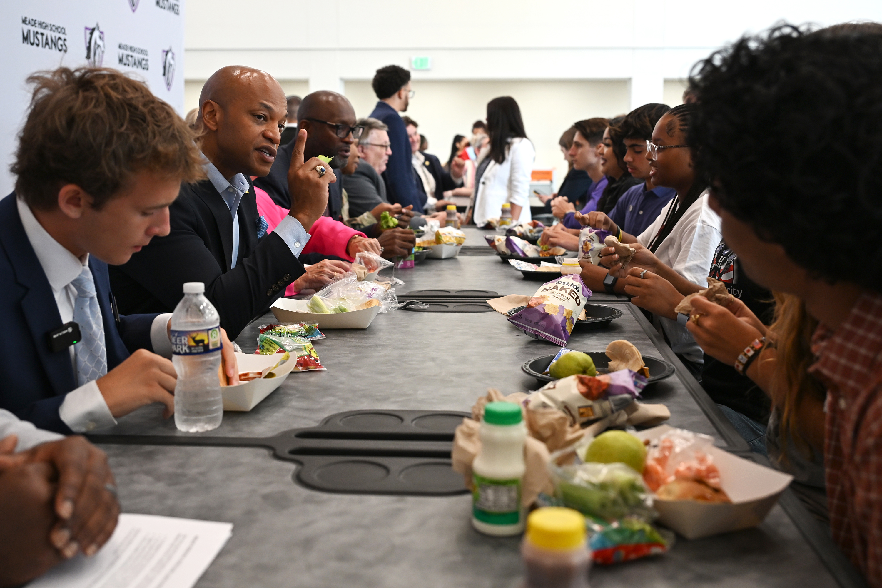 Gov. Moore meets Meade High School students amid Trump back-and-forth