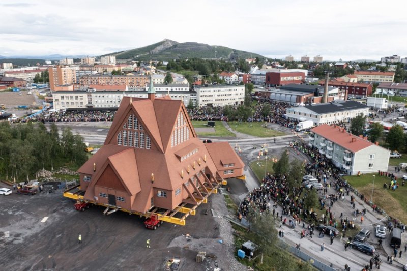  Entire Swedish church set to be moved to avoid falling into a mine