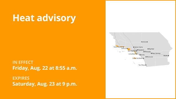 Heat advisory issued for Los Angeles County beaches until Saturday night