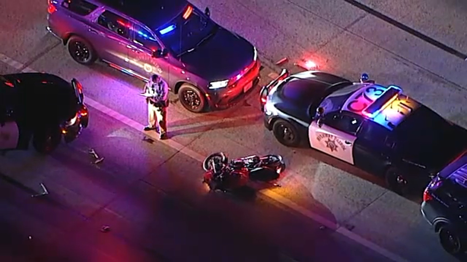 1 person killed, 1 hurt in crash involving motorcycle on 110 Freeway