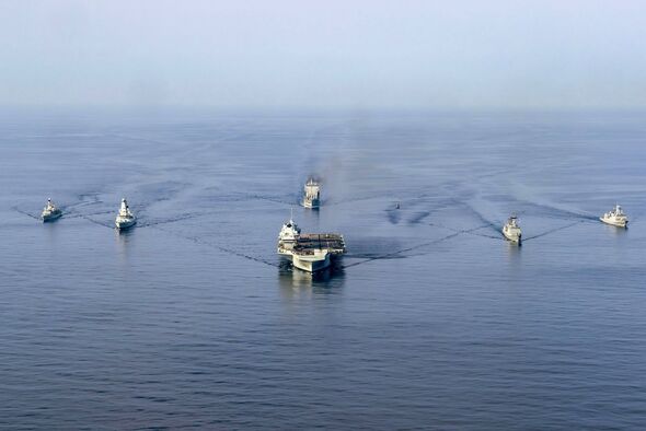 Royal Navy’s show of force as it joins with allied warships