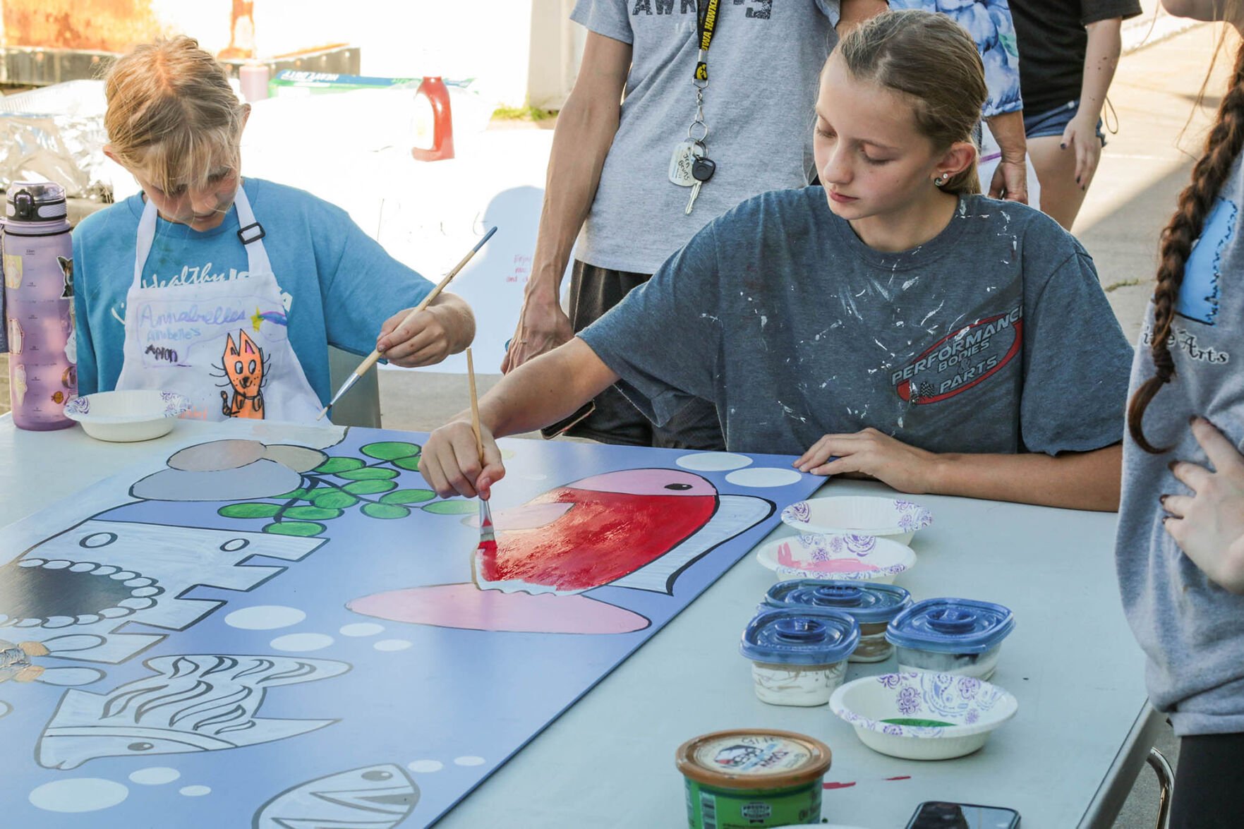 Community Mural Painting at the Back Alley Art Festival
