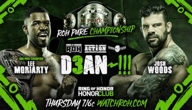 Lee Moriarty vs. Josh Woods ROH Pure Title Bout, More Set for Tomorrow’s ROH on HonorClub TV