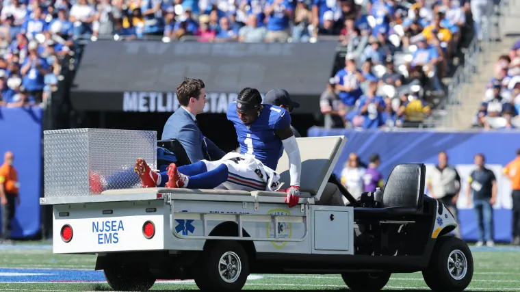 Malik Nabers believed to have suffered torn ACL in Week 4 game vs. Chargers