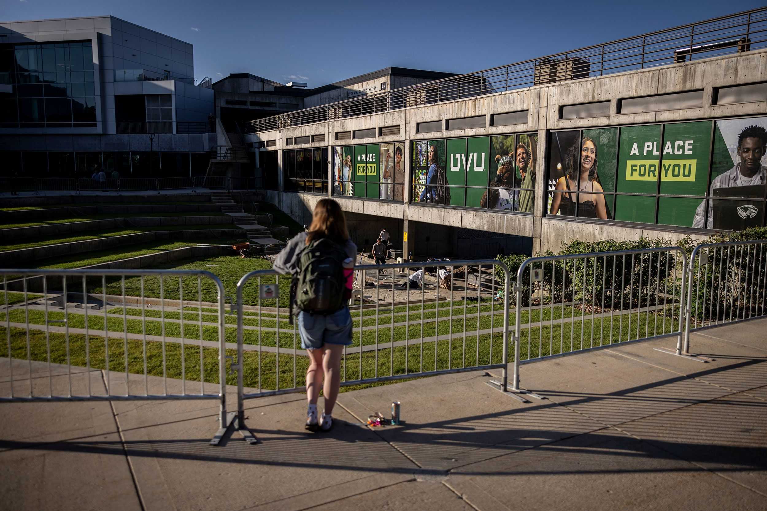  Utah Valley University students return to class one week after Charlie Kirk was killed on campus