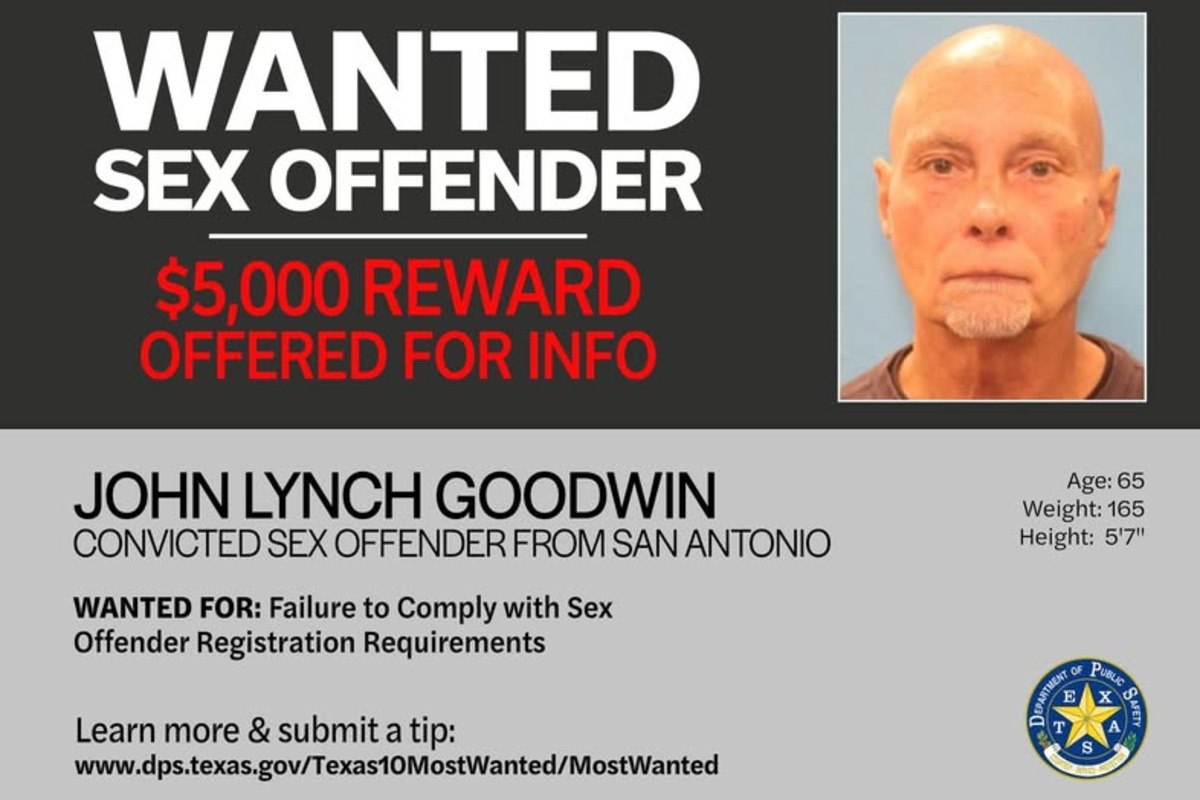 San Antonio Man, John Lynch Goodwin, Added to Texas’ Top 10 Most Wanted Sex Offenders List