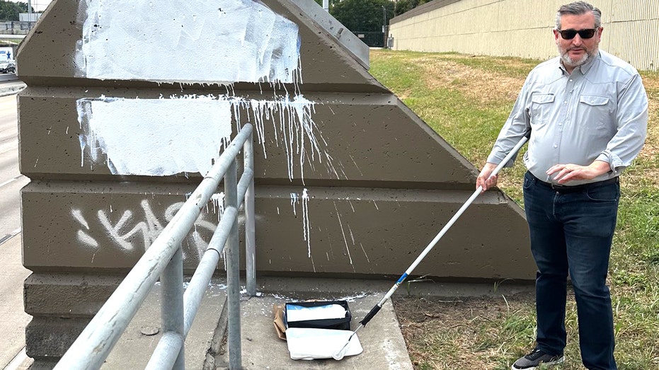 Sen Ted Cruz paints over profane anti-Charlie Kirk graffiti: ‘Erasing evil’