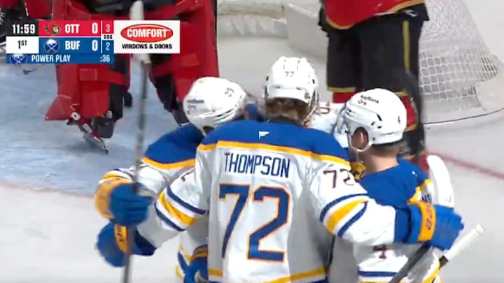 Sabres Take First Lead of NHL Season by Scoring the Most Improbable Goal