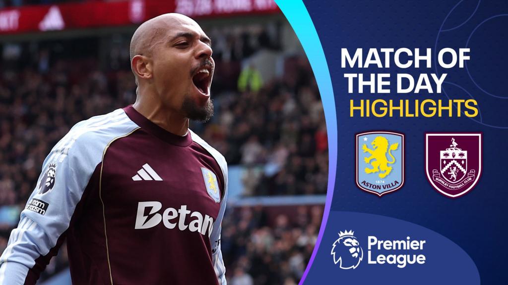 Malen double sees Villa beat struggling Burnley