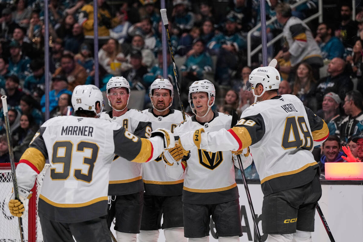 Golden Knights capitalize on fortunate bounces, beat Sharks in OT