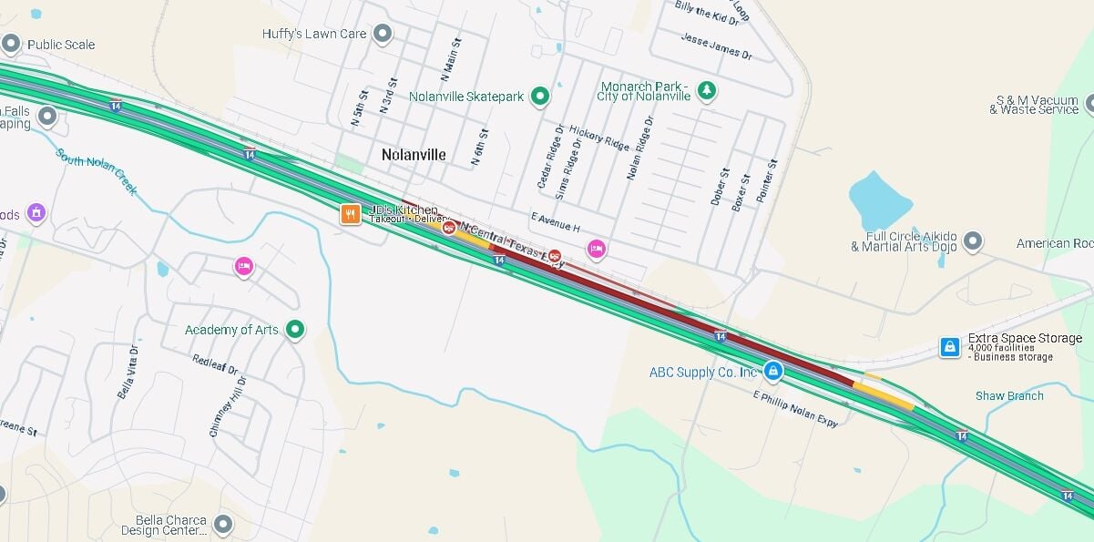 Wreck reported on I-14 in Nolanville