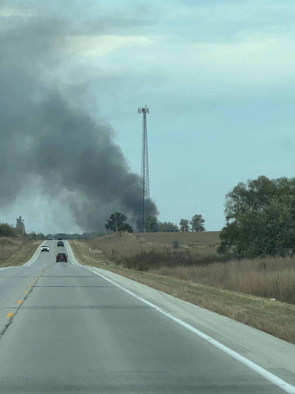 Crews battling fire at Ludlow trailer park