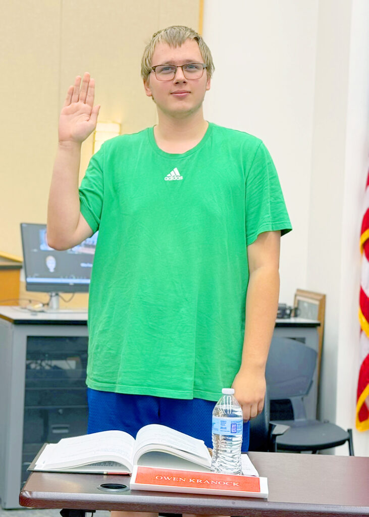 Salamanca student sworn in as new school board member