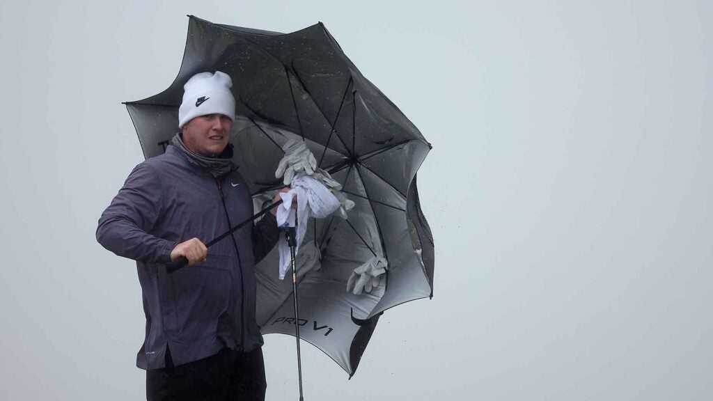 Hurricane weather wreaks havoc on Scotland, limits Dunhill to 54 holes