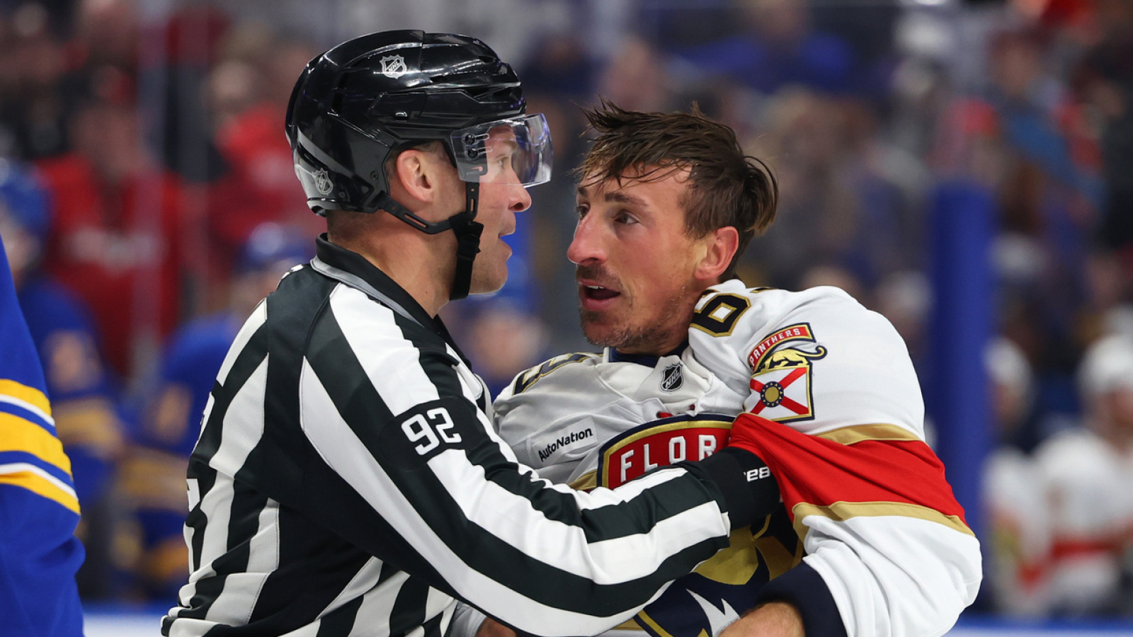 Brad Marchand steals and destroys opponent’s helmet, again showing why he’s NHL’s most agitating player