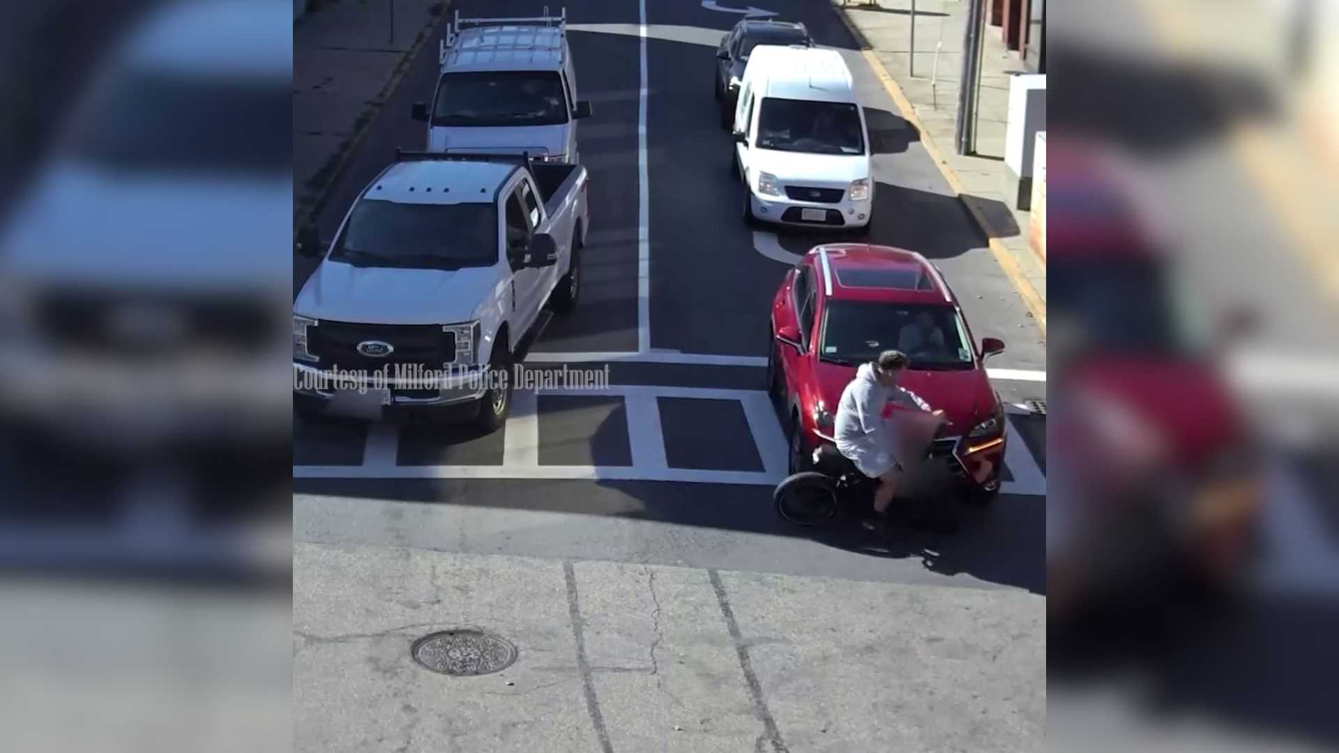 Teen e-bike rider facing charges after being hit by car in Milford