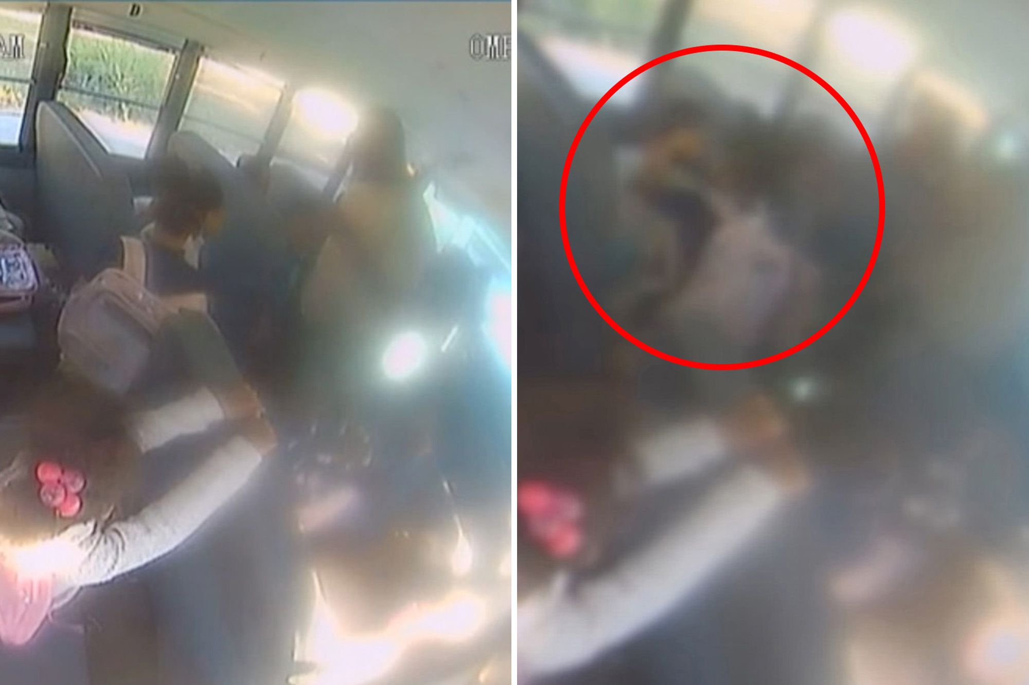 Wild video shows dad getting on school bus to order his daughter, 6, to punch another girl: ‘Again. I want her crying’