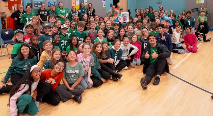 Eagles’ Will Shipley Inspires Downingtown Students With Powerful Message on Effort and Kindness