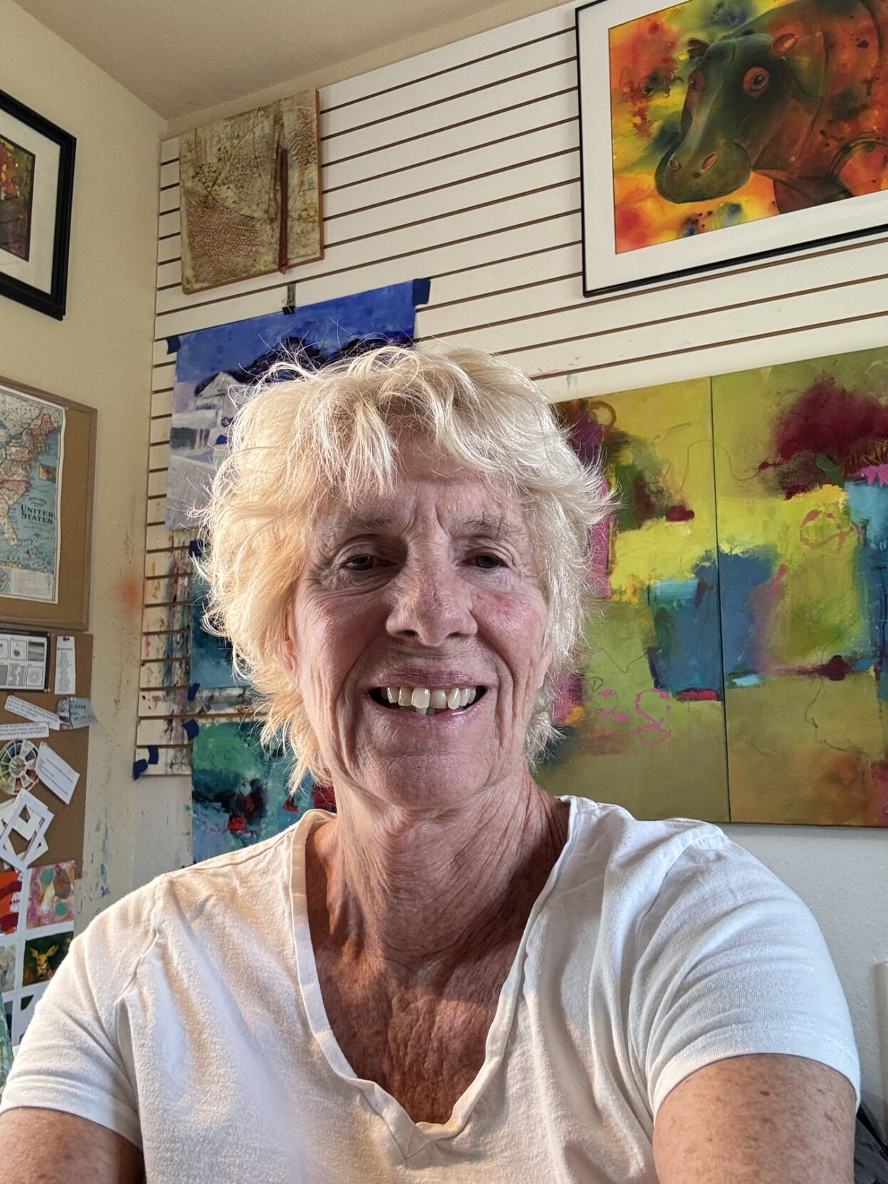 Bev Yankwitt has the most fun doing abstract art