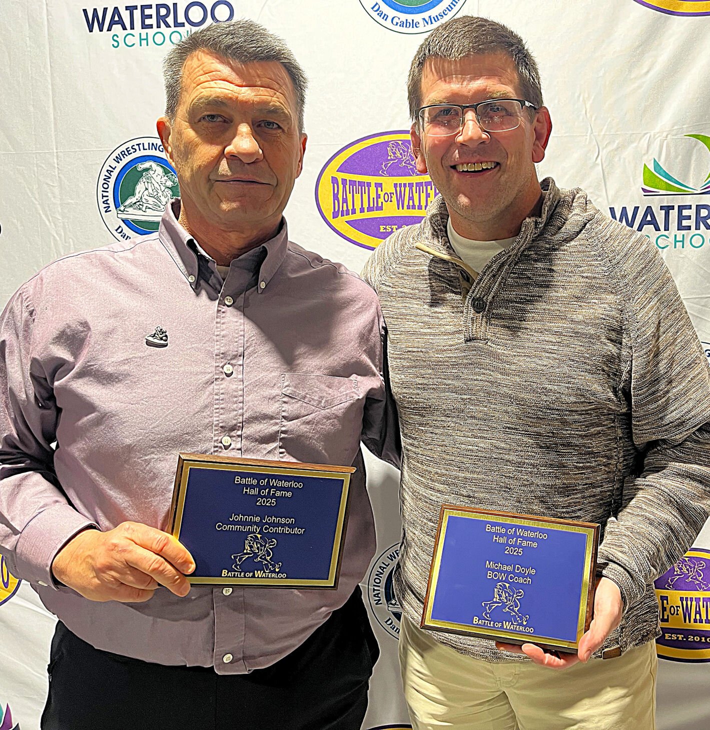 Doyle, Johnson Honored with Induction into Battle of Waterloo Hall of Fame